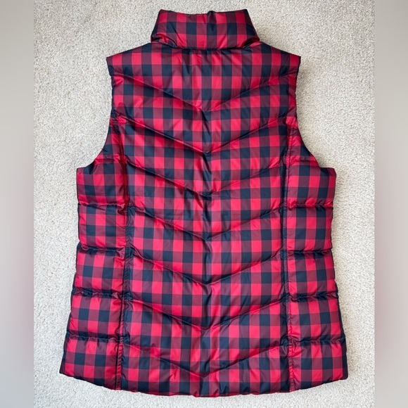 Lands End HyperDry Puffer Vest Buffalo Plaid Down Fill Pockets, Like New, Small - Picture 7 of 10